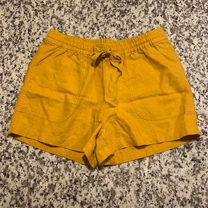 NWT JCrew mustard linen shorts
